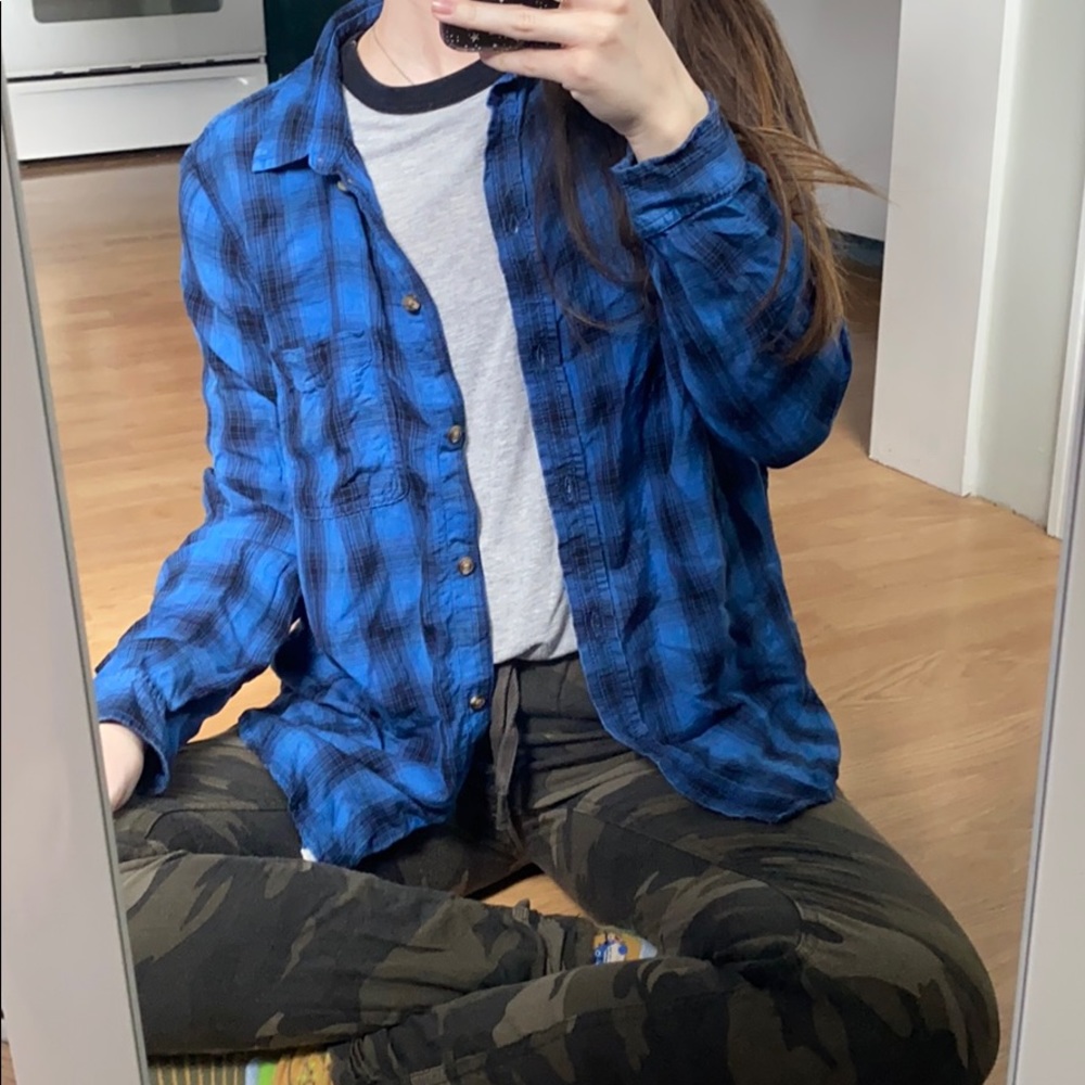 American Eagle Blue Flannel